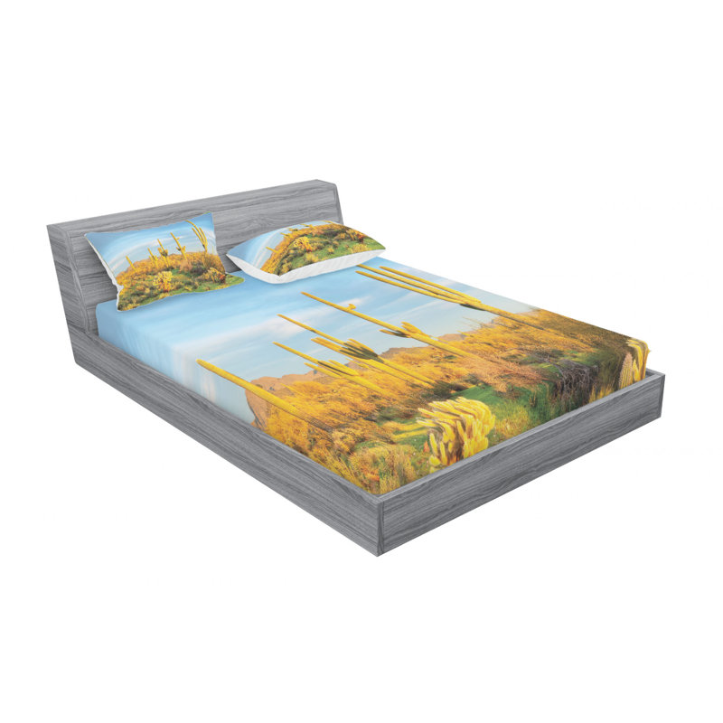 Microfiber Sheet Set, Queen Sheet Set with Fitted Sheet