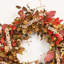 Couronne de porte artificielle 24 po avec récolte de bourgeons d'automne et baies décoratives