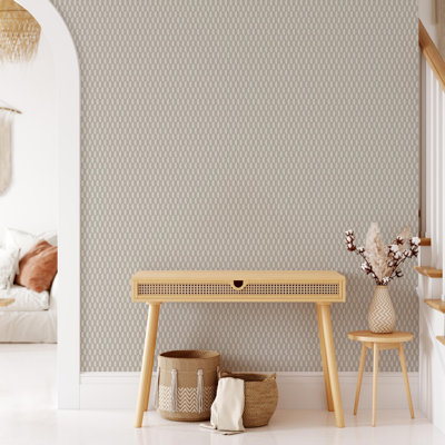 Papier peint texturé hexagonal élégant Honeycomb Grid