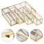 Boîte de rangement pour lunettes de soleil avec 4 tiroirs, porte-lunettes en métal doré et porte-lunettes, organisateur à tiroirs multiples en verre transparent pour lunettes