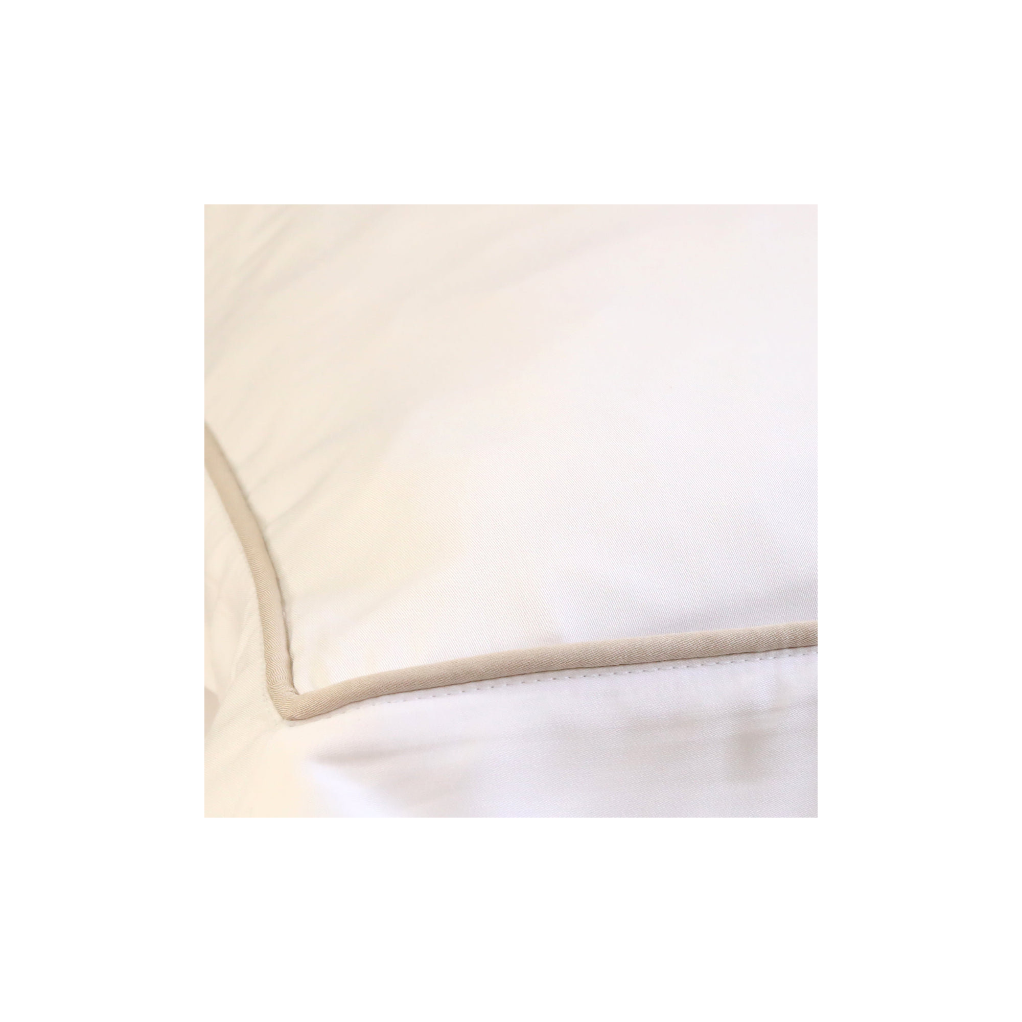 Sheena Rayon From Bamboo Duvet Cover Set, White/Sand, King Duvet Cover + 2 King Shams