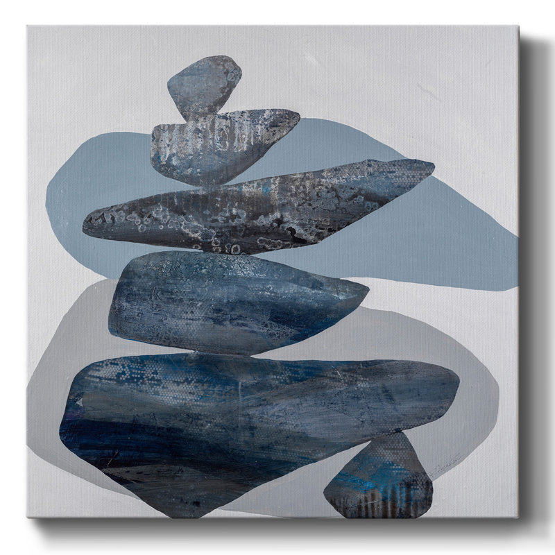 Toile tendue avec galerie Blue Stone, H 16 po x l 16 po x P 1,5 po