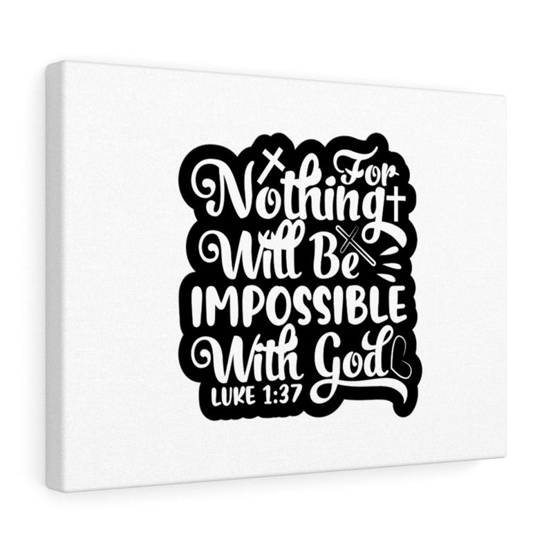 With God Luke 1:37 - Wrapped Canvas Print, 46cm H x 61cm W