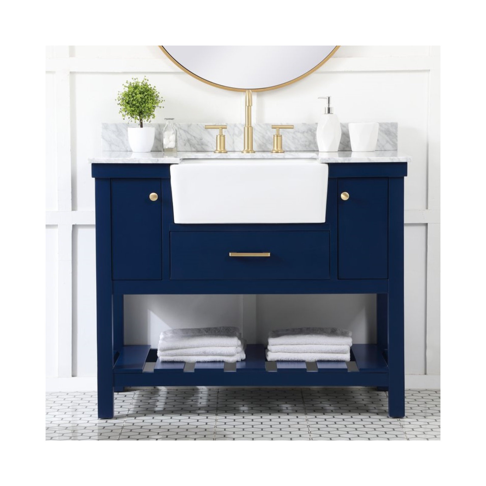 Pelaghia 42'' Single Bathroom Vanity, Blue