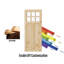 Pine Entry Door Slab With Sound-Reducing Natural Pine Frame - 6 Lite Clear Glass , Solid Wood-125217027-125360679
