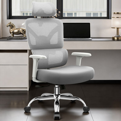 Comfy Breathable Ergonomic Task Chair with Headrest