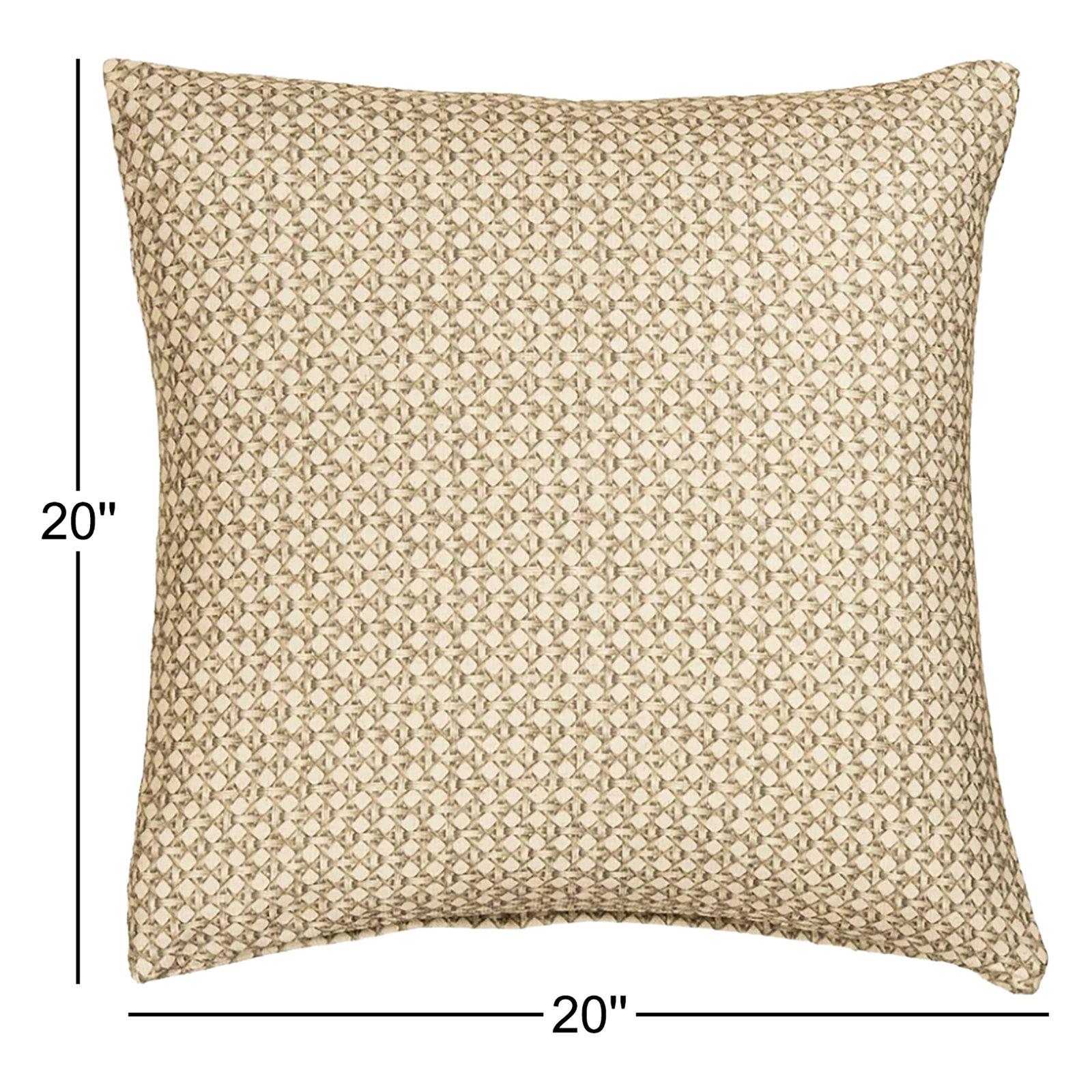 Wicker Weave Moss Throw Pillow, Square 20", Feather