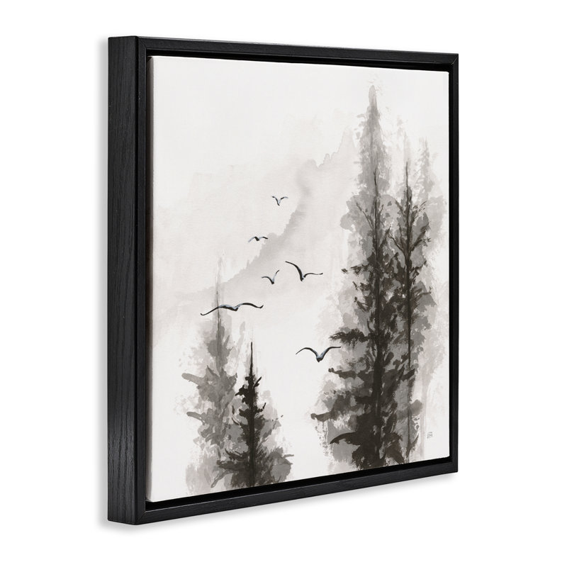 Cadre flottant Free Vol Wilderness, design par Chris Paschke, Cadre flottant noir de jais, H 18 po x l 18 po