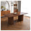 Table de salle à manger rectangulaire de 200 cm (78,74 po) avec base de rangement, fini placage en noyer, style ferme moderne pour 6 personnes