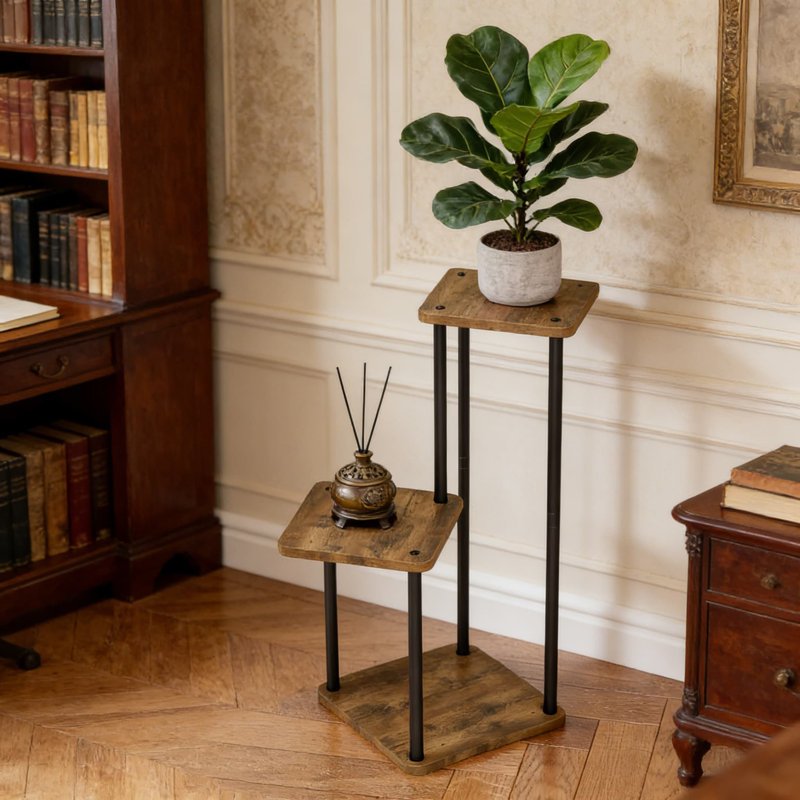 Tablette de coin d'intérieur à 3 niveaux pour plantes multiples - Support à pot de fleurs robuste à plusieurs niveaux pour le salon, le balcon, la chambre à coucher, le patio et le jardin