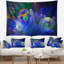 Tapisserie florale florale bleue-28503609