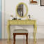 Bureau de maquillage avec miroir et tiroirs de rangement-240155980