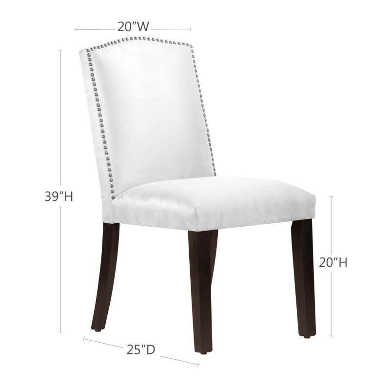 Azzurro 20'' H Cotton Upholstered Dining Chair, Espresso, Washed Zebra Chocolate