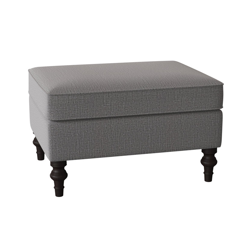 Repose-pieds standard large de 27 po Mulgrave, Bouleau couleur miel, Chenille Malibu Parchment Performance