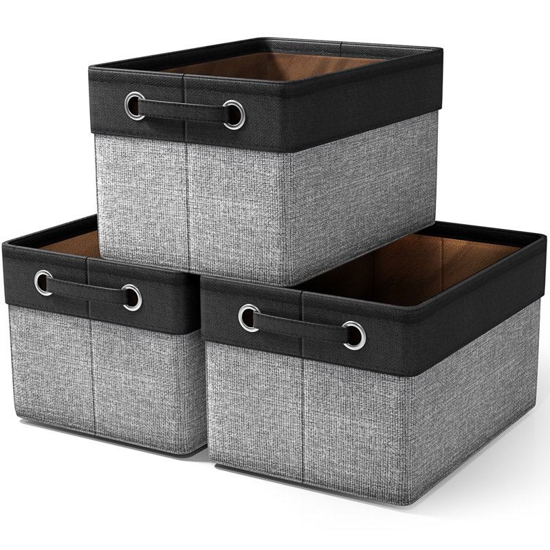 Cube ou bac en sergé, Noir