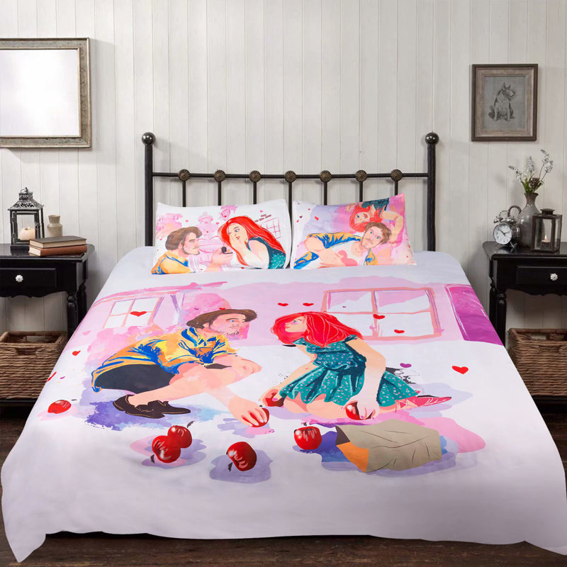 Ensemble de housse de couette couples, Housse de couette de très grande taille et 2 taie