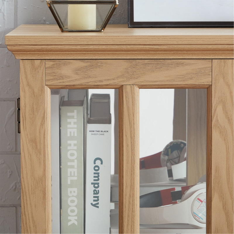 LED Curio Display Cabinet, Oak