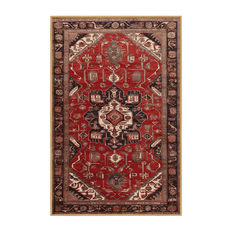 Tapis brun lavable à la machine, Rectangle 7 pi x 9 pi
