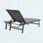 Waterloo Outdoor Chaise Lounge With Attached Wood-Grain Side Table Aluminum Mesh Adjustable 5-Position Patio Pool Recliner 1PC