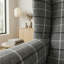 Grey Tartan Wingback Armchair