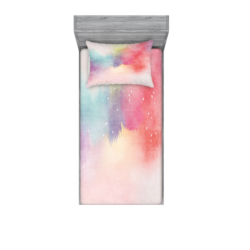 Microfiber Ombre Sheet Set, Twin Sheet Set with Fitted Sheet