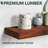 Floating Shelves For Wall Mount, Solid Walnut Wood Shelves Set Of 2, Thick And Wide Sturdy Shelf For Bedroom, Bathroom, Kitchen, Living Room Decor-1236571075