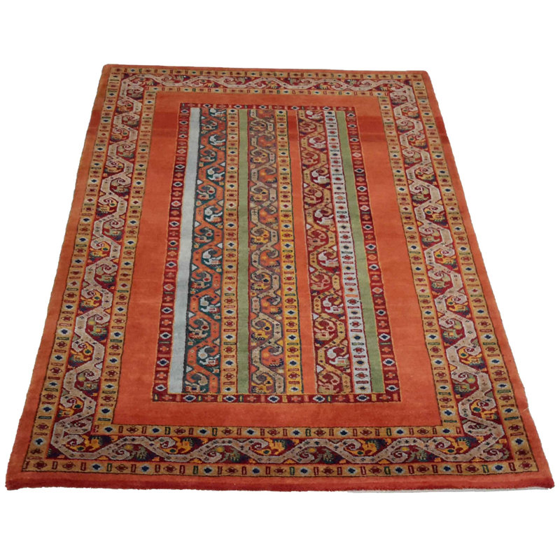 Paightyn Hand Woven Cotton and Wool Oriental Area Rug