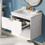 Meuble-lavabo mural moderne 24 po avec 2 tiroirs pour les petites salles de bain-111700902