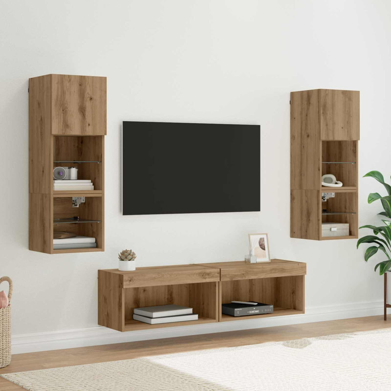 TV Stand for TVs up to 24", Artisan Oak