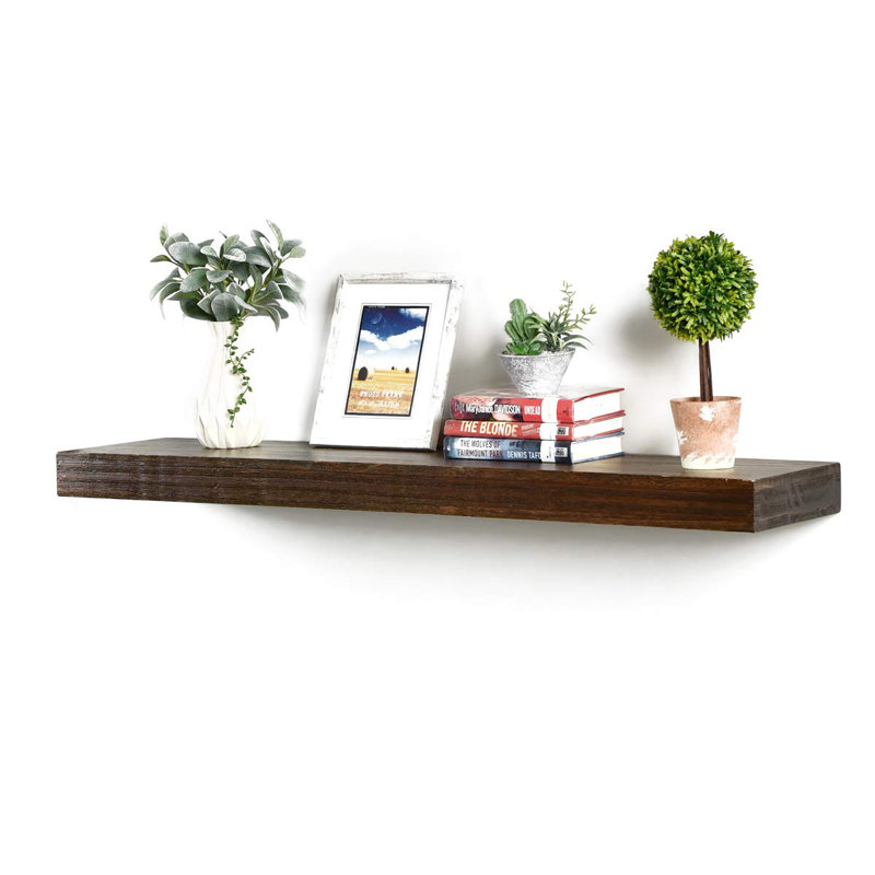 Evstati Floating Shelf, 2.75" H x 48" W x 10" D, Espresso