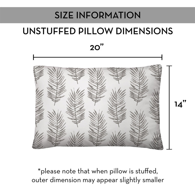 Outdoor Rectangular Pillow Cover & Insert, Gray