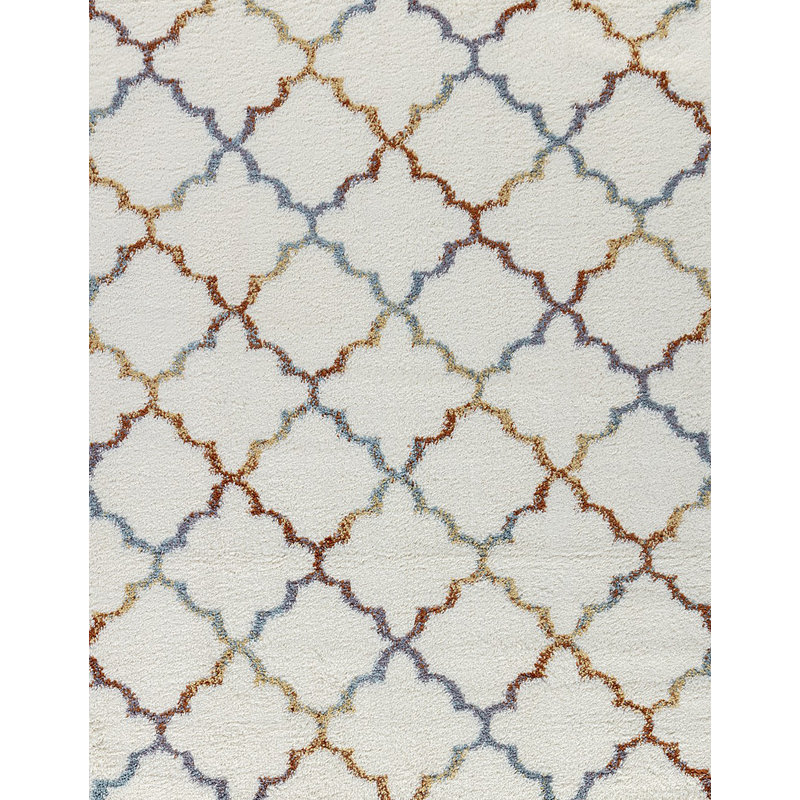 Tapis ivoire à poils longs Loft, Rectangle 7 pi 10 po x 9 pi 10 po