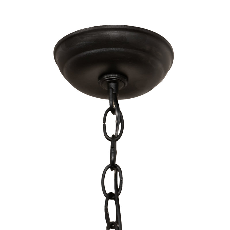 Greenbriar Oak 1 - Light Pendant, Silver Mica, Textured Black, 44" H x 22" W x 22" D