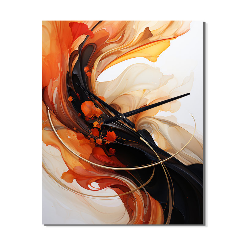Horloge murale Conversations Of The Earth Dynamic Shapes III - Abstract Shapes, Très grand
