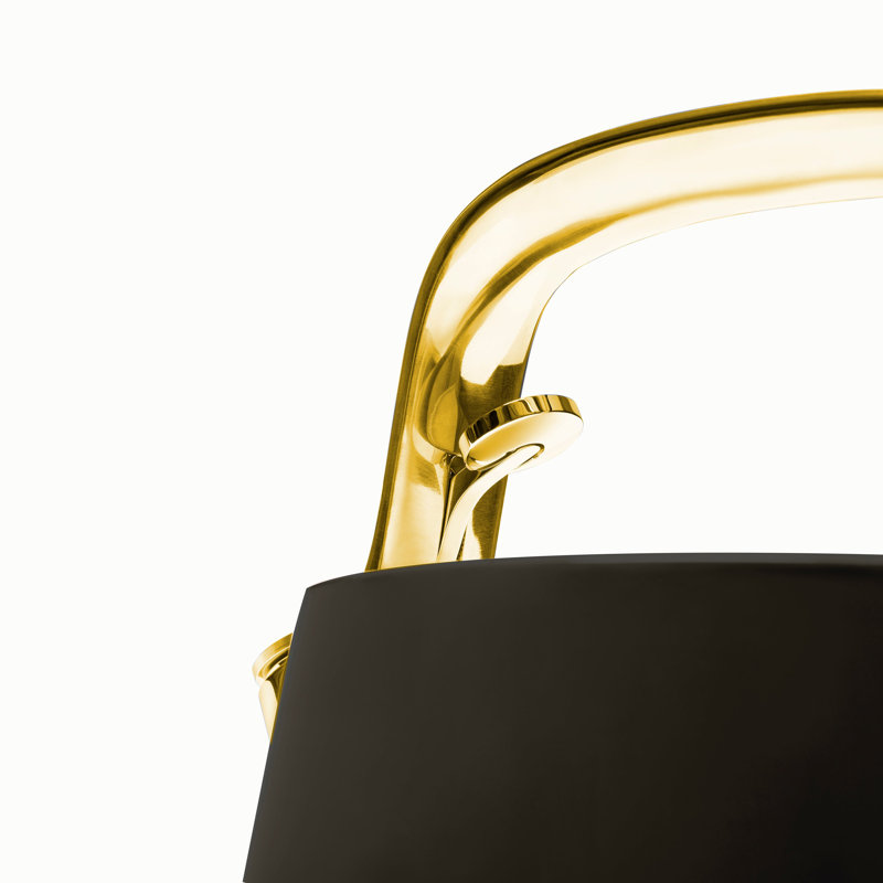 Caraway Stovetop Iconics Whistling Tea Kettle, Black/Gold, Black/Gold