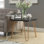 Table de bout carrée 22 po avec dessus en marbre Nicholls Industrial