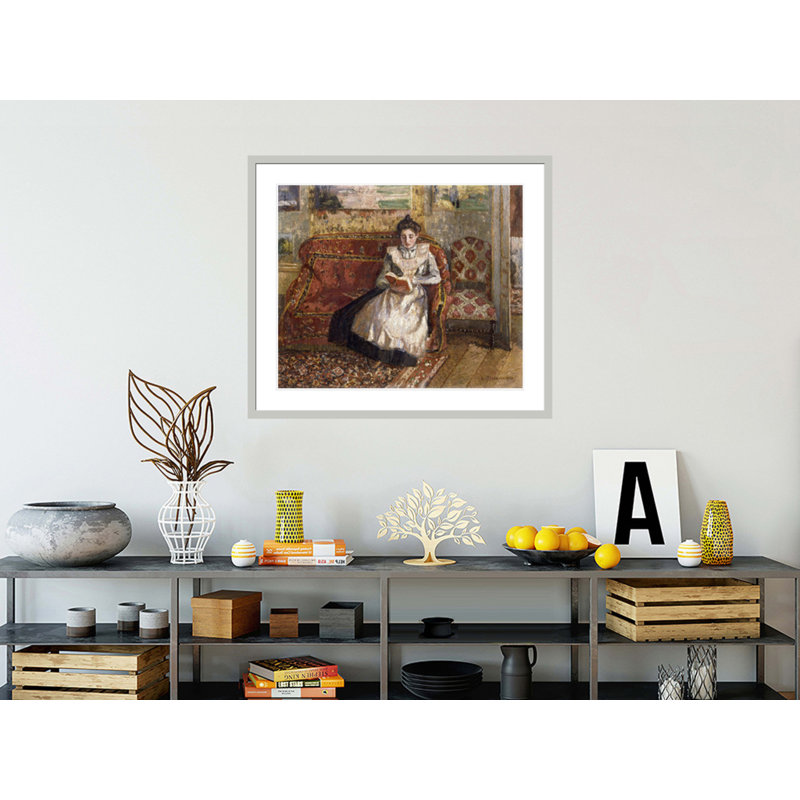 «Jeanne Pissarro lecture» par Camille Pissarro, impression giclée encadrée, 33.5" H x 38.77" W