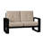 Vale 58.5'' Wide Aluminum Loveseat with Cushions-43011275-43011352