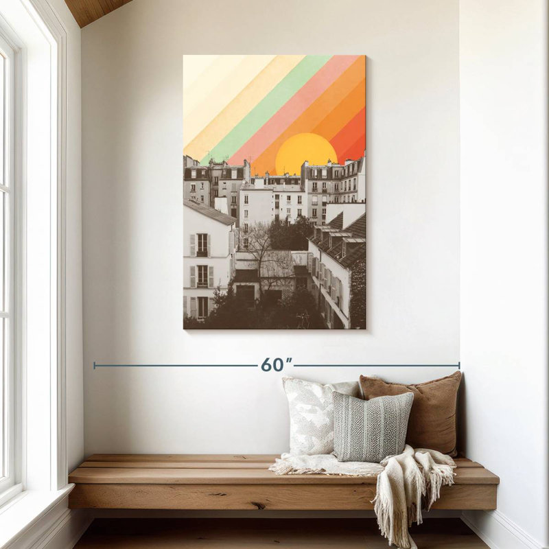 Sirci arc-en-ciel au-dessus de Paris, H 45 po x l 30 po