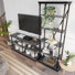 Kiven Metal 2-Piece Console Table and Bookcase Set