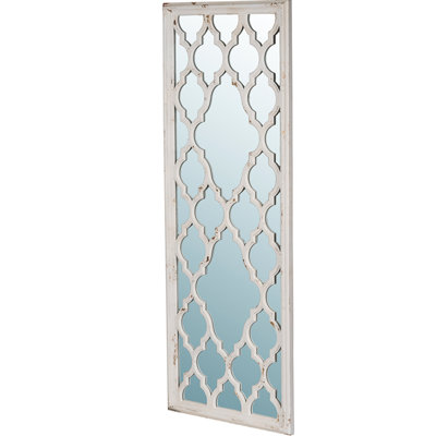 24" X 60" Distressed White Floor Mirror - Ideal For Bathroom, Bedroom, Living Room 59" Tall Classic Look Full Body 24"X60" Enhances Any Area Style Height Simplicity