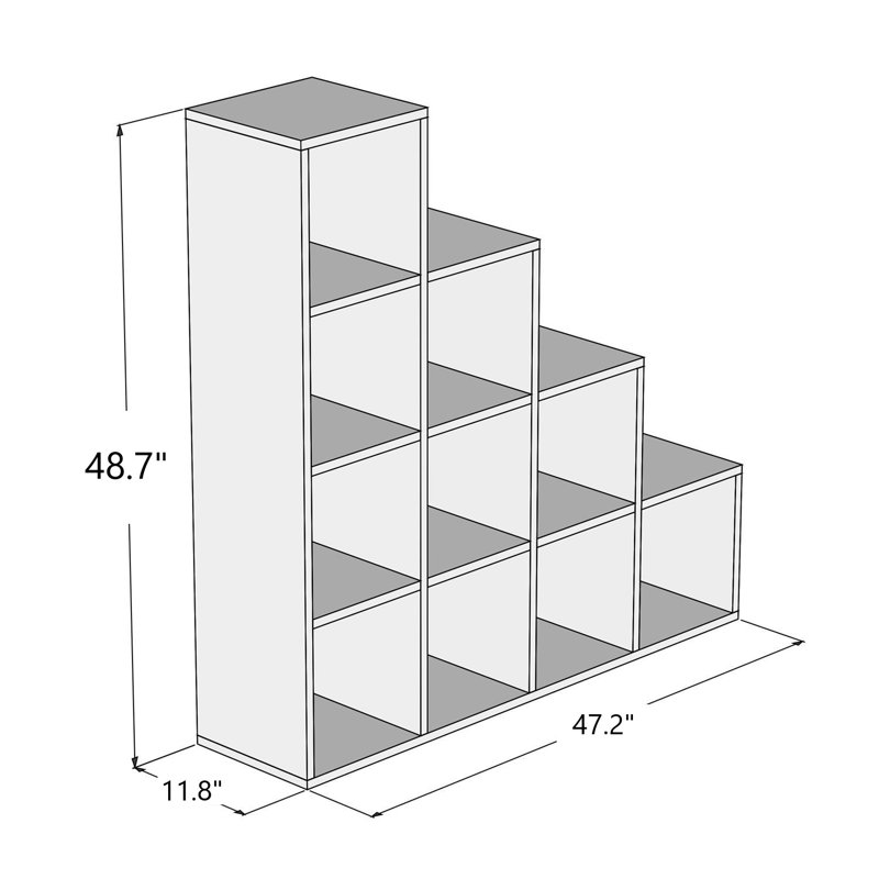 Bibliothèque décorative moderne H 48,7 "x l 47,2" Modern