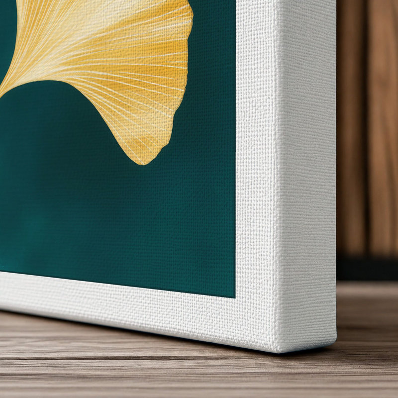 Ginkgo Moon Botanical - Wrapped Canvas, 24x16 - 61.0 x 40.6 cm, White Border