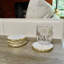 Ensemble de 4 sous-verres en marbre blanc
