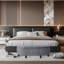Velvet Upholstered Storage Bench-2044425046