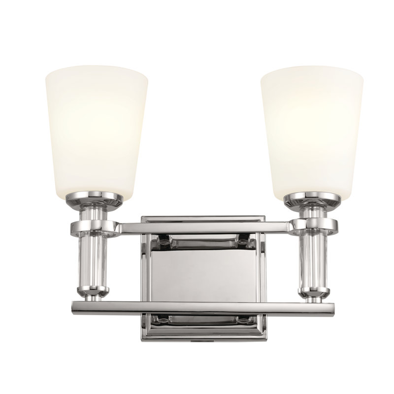 Luminaire de salle de bain, Nickel poli, 2