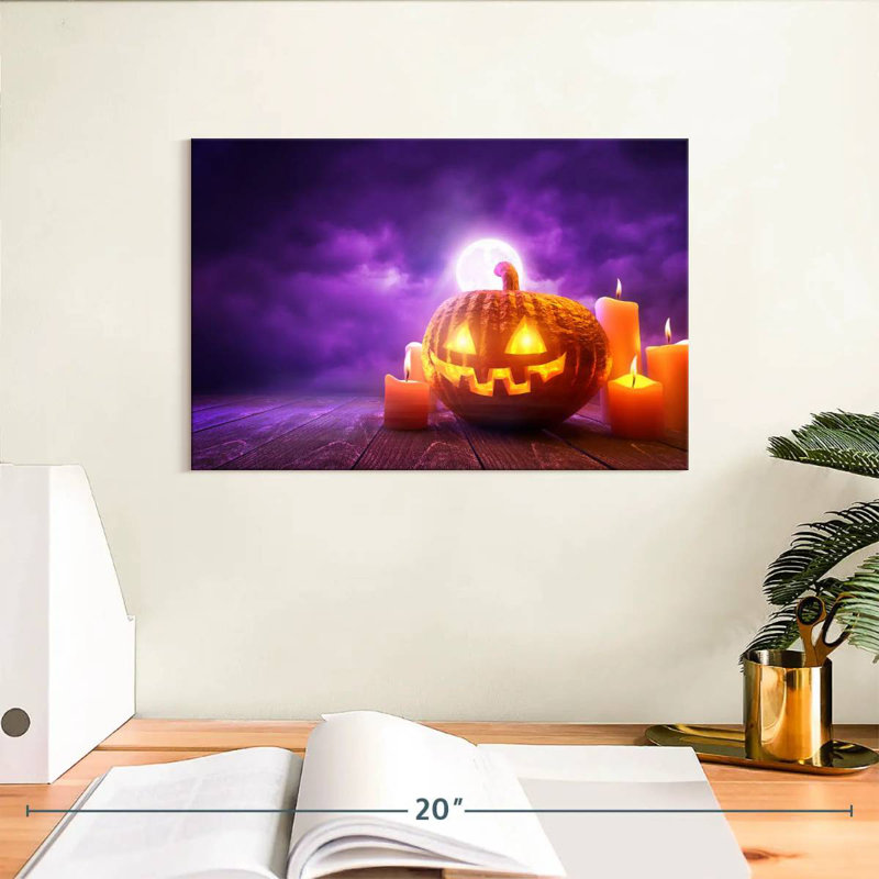 Citrouille d'Halloween Lelend, H 8 po x l 12 po