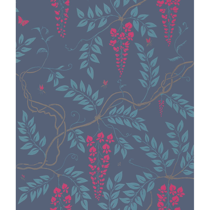 Anthology Egerton Floral Wallpaper Roll, Indigo