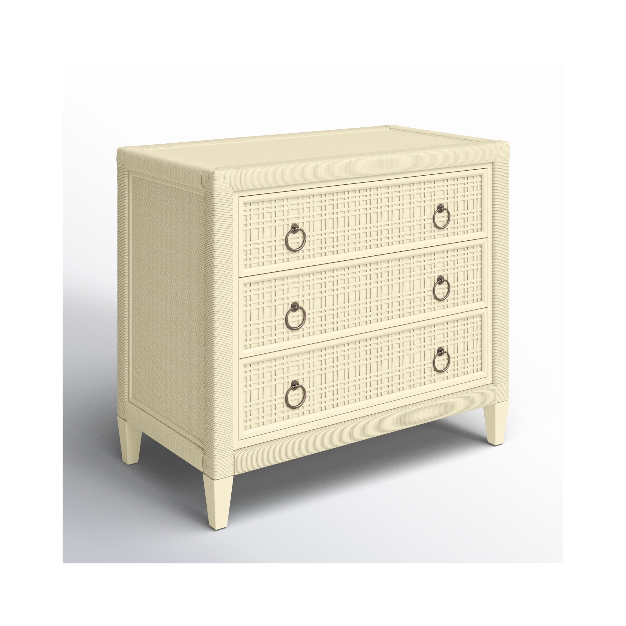 Monterey 3 Drawer 36" W Dresser, Bisque, Satin Nickel, No