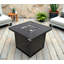 Foyer de table en acier au propane / gaz naturel en acier, l 30 po x H 25 po, 50 000 BTU, thermolaqué noir